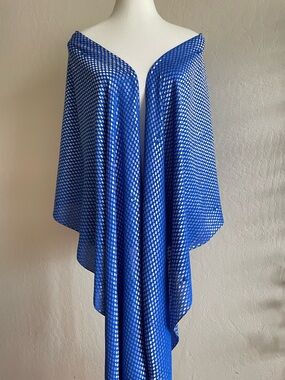 Royal blue silk wrap
